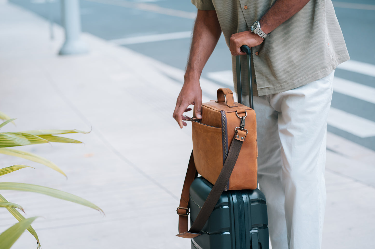 Leather CPAP Travel Bag