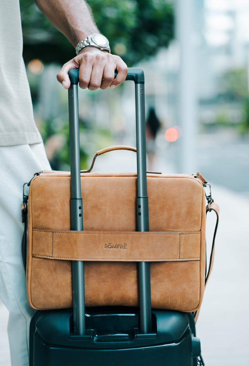 Leather hand carry bag sales