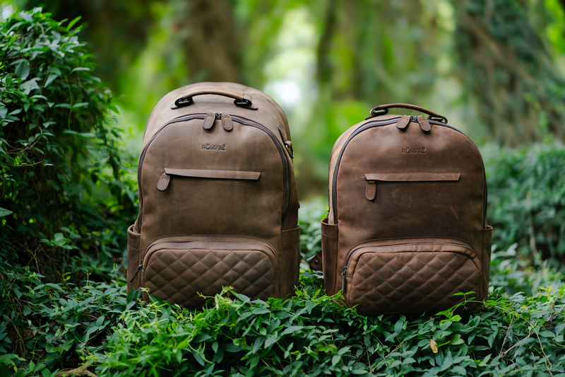 Leather Commuter Backpack Work Travel Everyday Use