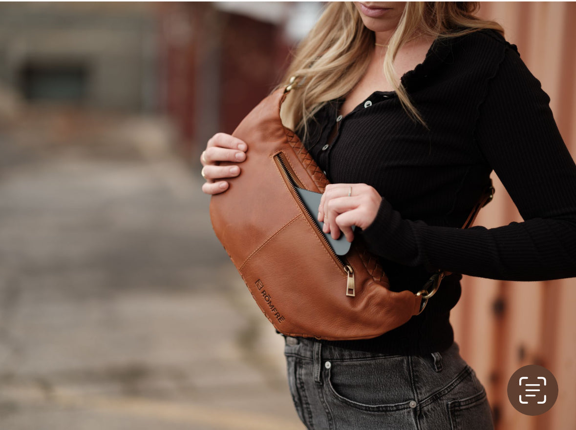 Haleiwa Woven Leather Crossbody Bag – Rōmfrē Travel Co.