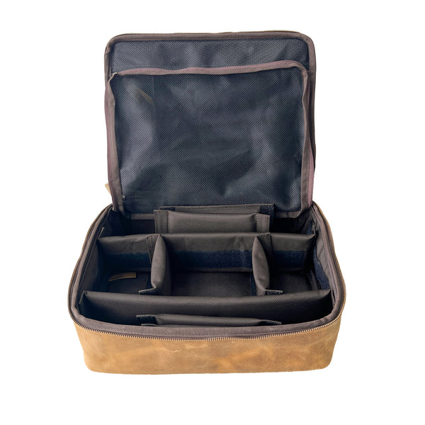 Clearance - Leather CPAP Travel Bag - Walnut