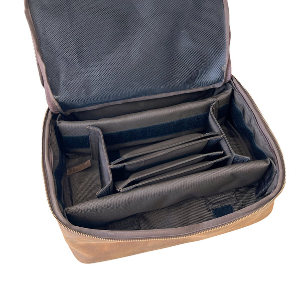 Clearance - Leather CPAP Travel Bag - Cocoa