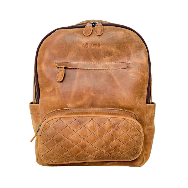 Clearance - EDC Leather Backpack Medium - Walnut