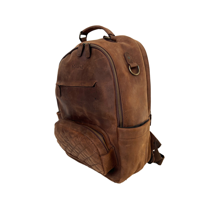 Clearance - EDC Leather Backpack - Cocoa