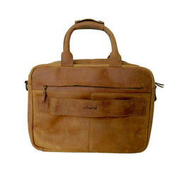 Clearance - EDC Leather Briefcase - Saddle